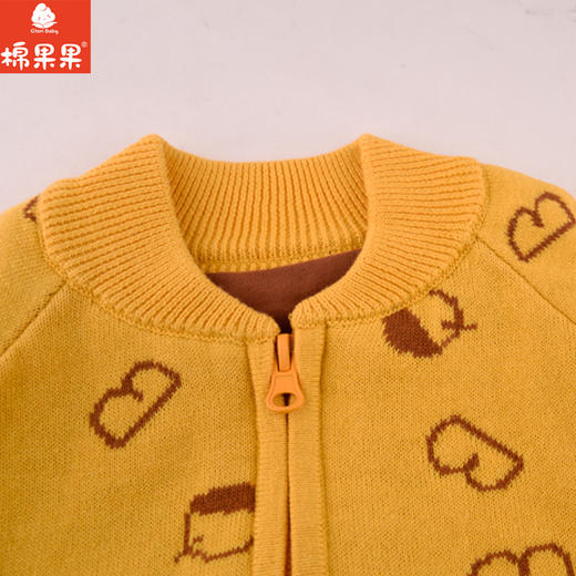棉果果秋冬季男童加里子厚款对开毛衫M412161218661 商品图3