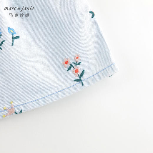 马克珍妮女童全棉刺绣牛仔裙裤儿童短裤半身裙2024夏装新款240798 商品图4