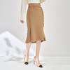 简约时髦，立体裁弹力乱麻轻奢高腰半身裙子WLZD-2405301 商品缩略图0