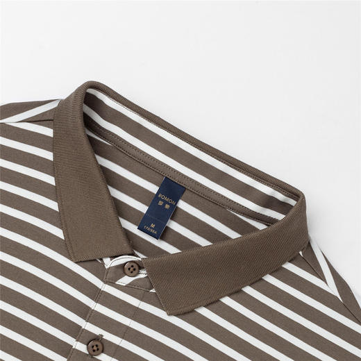 【桑蚕丝混纺】罗蒙春秋男士海魂衫商务polo衫男长袖百搭男士polo衫长袖T恤男 商品图7