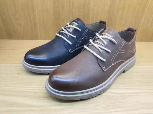 2022春季新款豪行真皮舒适休闲男鞋12151887时尚平底单鞋系带正品 商品图3