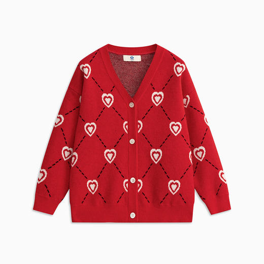 【MQD】童装女大童翻领毛衣秋装新款男童儿童满版国风洋气针织衫潮 商品图0