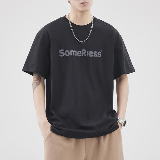 重磅纯棉短袖t恤男夏季宽松潮流刺绣半袖休闲体恤圆领打底衫   AY-az8058【Z8058】 商品图1