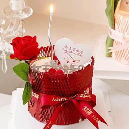女神节限定『至爱』蛋糕+3.8元购买红玫瑰