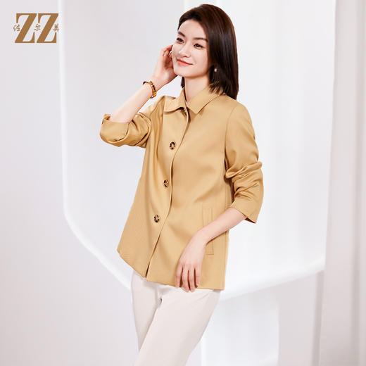 佐尔美春季新款 气质简约百搭短风衣外套女E33FD02 商品图1