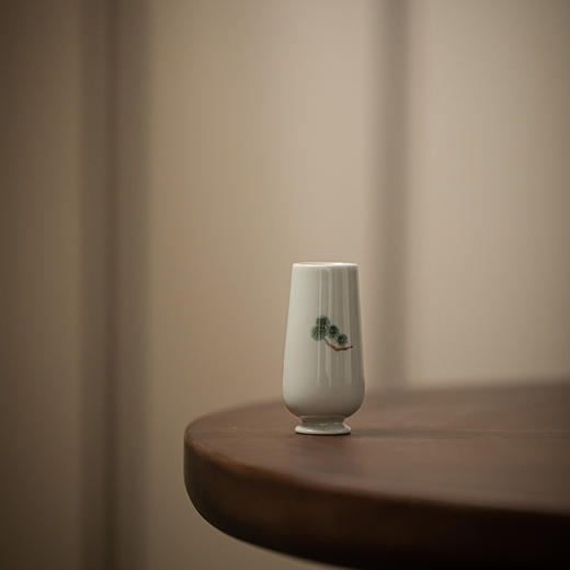 束刻秘青手绘文人雅植闻香杯/秘青釉手绘聚香杯 陶瓷 岩茶用喝茶单杯品茗杯 高款杯 商品图8