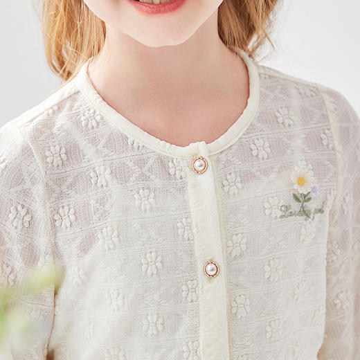 笛莎Deesha 童装女童外套2024新款时尚针织外套 商品图3