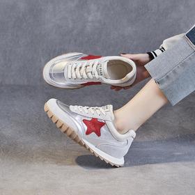 星星阿甘鞋女24年春季新款美式BT复古德训鞋拼接运动鞋休闲鞋