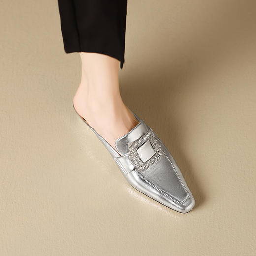 【预售5天】春夏新款，简约法式个性半包拖鞋BY-H2219 商品图1