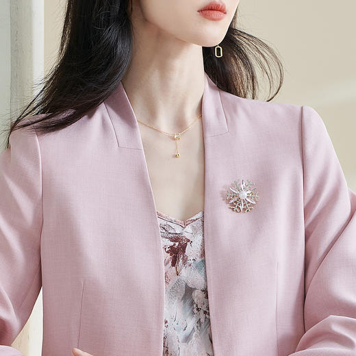 米思阳2026春季新款职业气质女士粉色西装外搭小个子炸街外套1133 商品图4