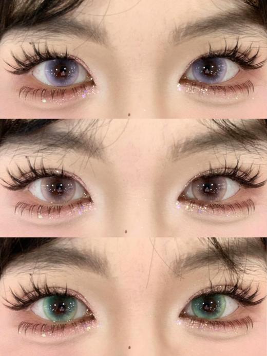 mimipark 半年抛 爱丽丝游/瑰丽画卷/知名浪漫 绿/紫/粉 14.5mm 两片装 商品图0