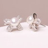 美裕 蝴蝶结 925银淡水珍珠耳钉6-7mm 101785 商品缩略图3