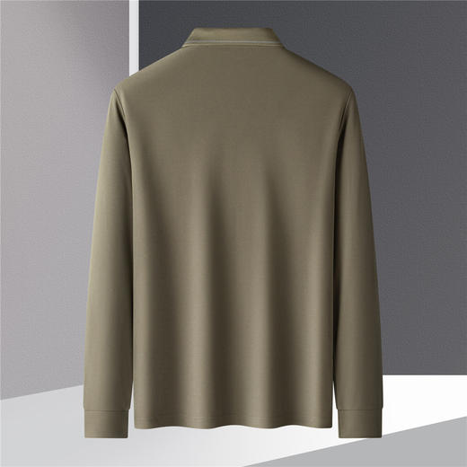 【福利款】罗蒙男士仿丝光polo衫男长袖t恤男商务男士polo衫长袖 商品图6