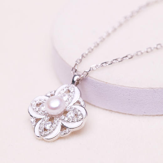 美裕 银925淡水珍珠链坠 4-5mm白 107856 商品图1