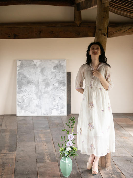 牧衣游原创 丝棉匹绣连衣裙 限量福利款 韶华行【不支持会员折】 商品图1