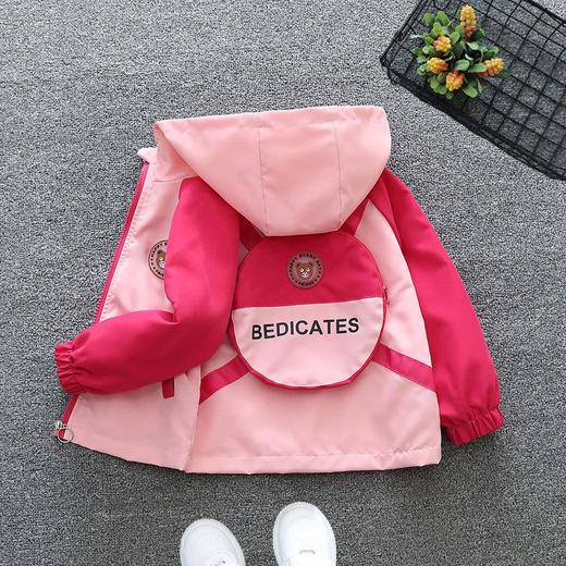 女童背包外套洋气春秋款2024新款春装儿童装春季小男孩连帽卡通装 商品图0