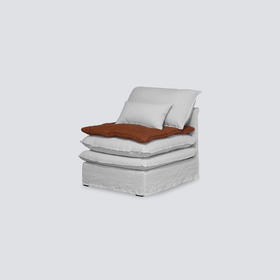 NS家居ns furniture软包布艺单人沙发NSSF-5318-C1-05-80 NS VIVI-Natural NS VIVI-Brown Sugar