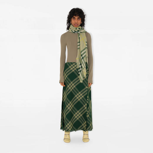 BURBERRY 巴宝莉 男女通用格纹羊毛围巾 格子 8080099 B7311 商品图2