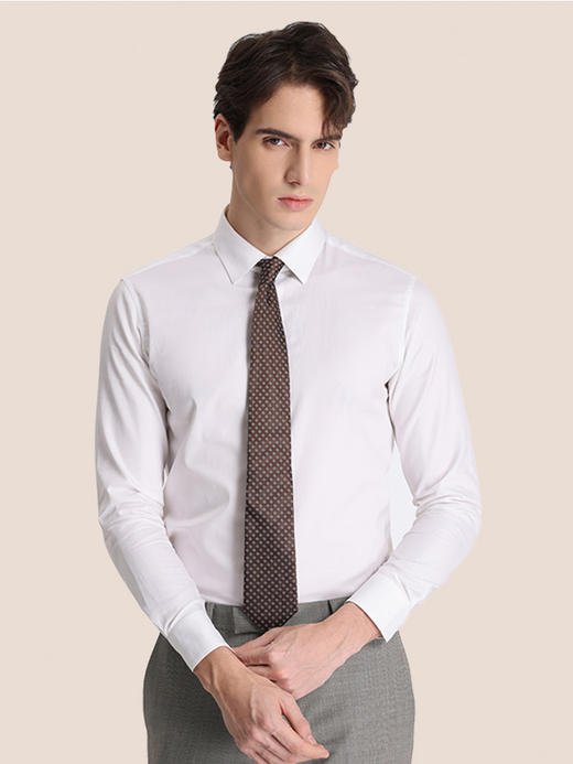 callisto白色纯棉长袖衬衫 STSTL176H 商品图0