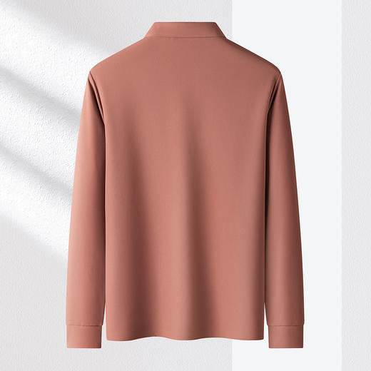 【华夫格】罗蒙男士春秋抗皱免烫polo衫男长袖t恤男商务男士polo衫 商品图8