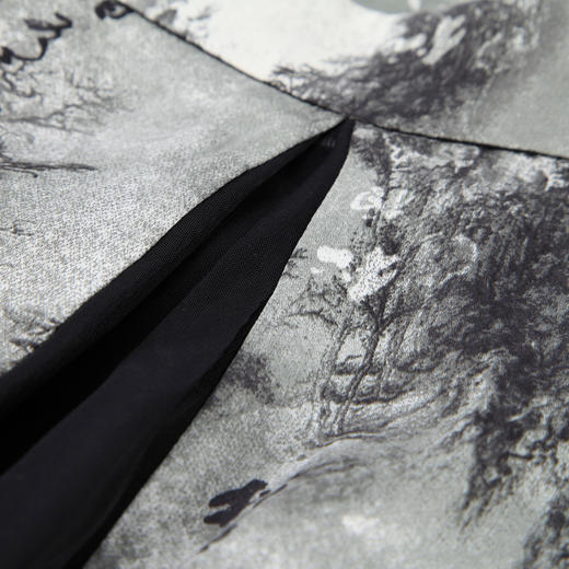 PF501斯尔丽2024新款国风复古优雅插片式水墨画飘逸显瘦半裙伞裙半截裙 商品图5