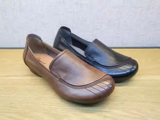 2022春季新款豪行真皮休闲女鞋22192561中口低跟妈妈套脚单鞋正品 商品图3