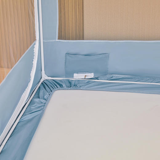 自然醒蚊帐家用卧室防摔儿童遮光蒙古包免安装纹账支架加厚2405HH 商品图12