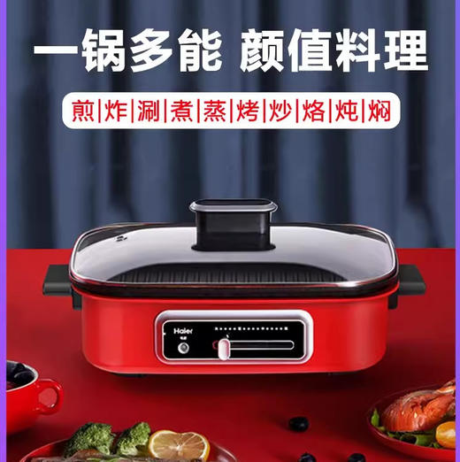 Haier/海尔 DZS-M4502A 家用多功能锅智能火锅涮肉蒸煮煎炸一体锅 商品图0
