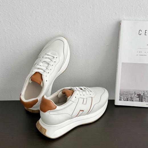 35-5贾玲同款 空标 烘干超轻厚底小白鞋 巨好穿 跟脚好走游艇鞋 商品图9