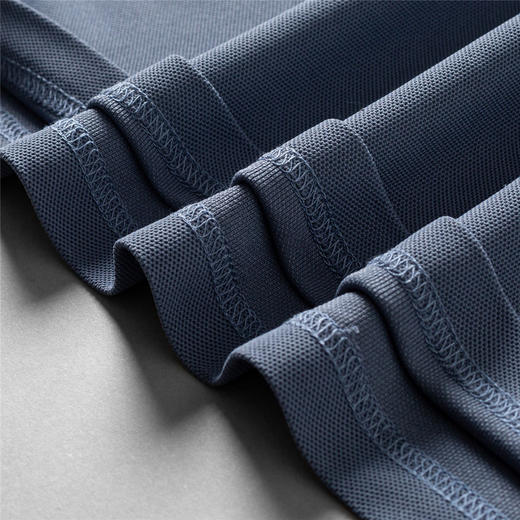 【提花领】罗蒙春秋男士仿丝光polo衫男长袖t恤男商务男士polo衫长袖 商品图10