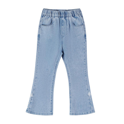 笛莎Deesha 2024新款简约微喇牛仔裤 商品图4