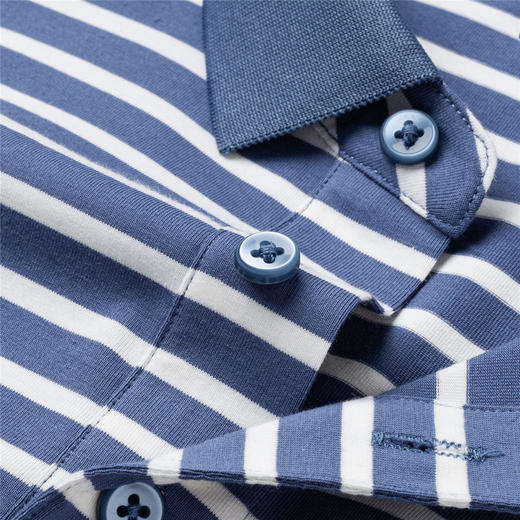 【桑蚕丝混纺】罗蒙春秋男士绣花胸标海魂衫polo衫男长袖男士polo衫长袖 商品图10