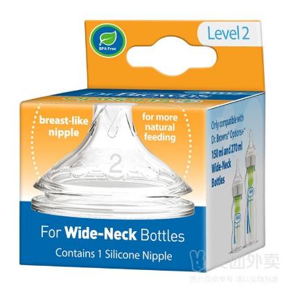 爱宝选PLUS 流量2宽口硅胶奶嘴（1个装）3+ 商品图0