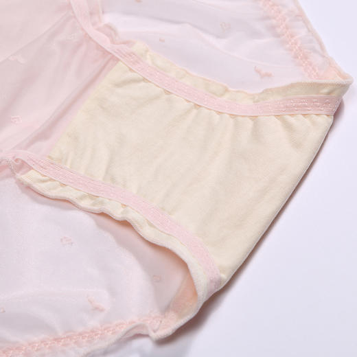 都市丽人基础系列蕾丝网布内裤女锦提花女士内裤低腰三角内裤LK43C4 商品图8