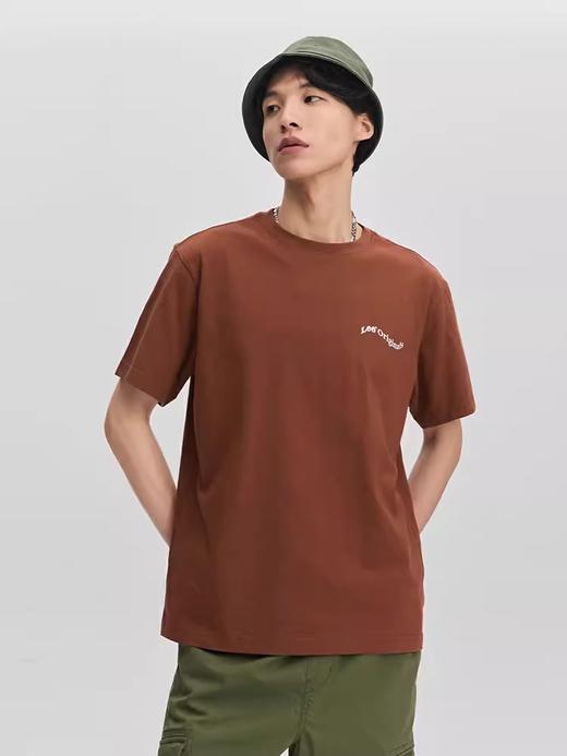 Lee商场同款24早春新品舒适版Logo印花男圆领短袖T恤LMT0074723RX00FA05168 商品图2