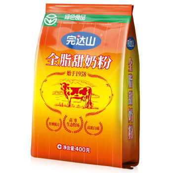 完达山全脂甜奶粉高蛋白质生牛乳绿色食品儿童成人全家早餐奶粉400g 商品图2