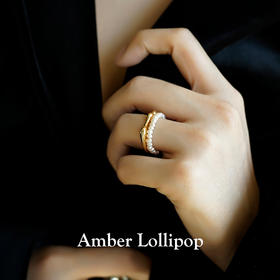 Amber Lollipop巴洛克珍珠戒指|单戴叠戴都好看，多款可选