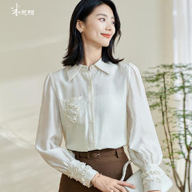 剩XL/XXL 米思阳2026春季新款别致设计感天丝衬衫搭配宽松纯色气质上衣0295