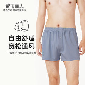 都市丽人都市锋尚简约基础内裤男40S棉粘男士内裤平角内裤FK48A1