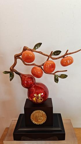 摆件事事如意黄铜  万事葫芦  福禄事事如意24*10*30cm