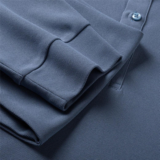 【撞色领】罗蒙春秋款男士仿丝光polo衫男长袖t恤男商务男士polo衫长袖 商品图11