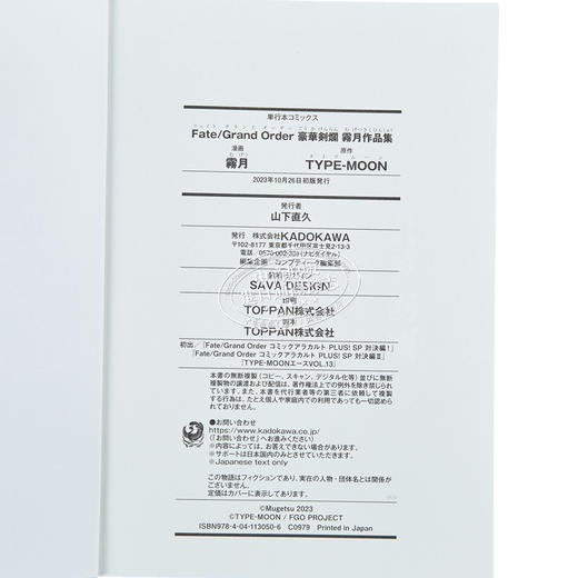 【中商原版】雾月插画作品集：Fate/Grand Order 豪华剑烂 日文艺术原版 霧月作品集 Fate/Grand Order 豪華剣爛 商品图3