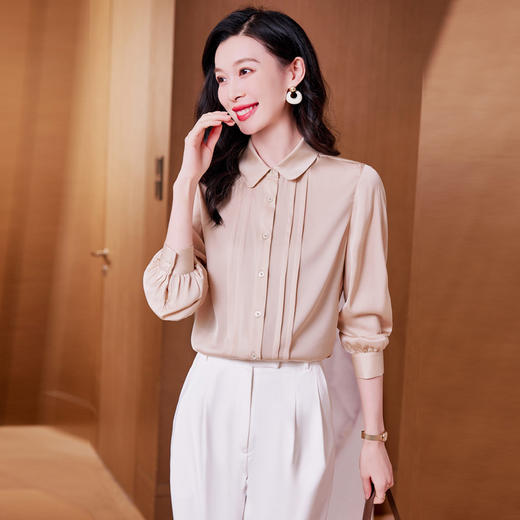 重磅真丝衬衫漂亮别致上衣KQ-97655 商品图2