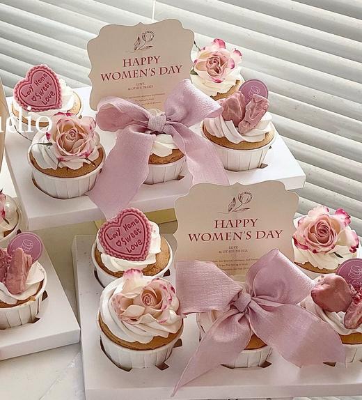 【优品系列】----38女神节【纸杯蛋糕】女神节、三八妇女节蛋糕 商品图0