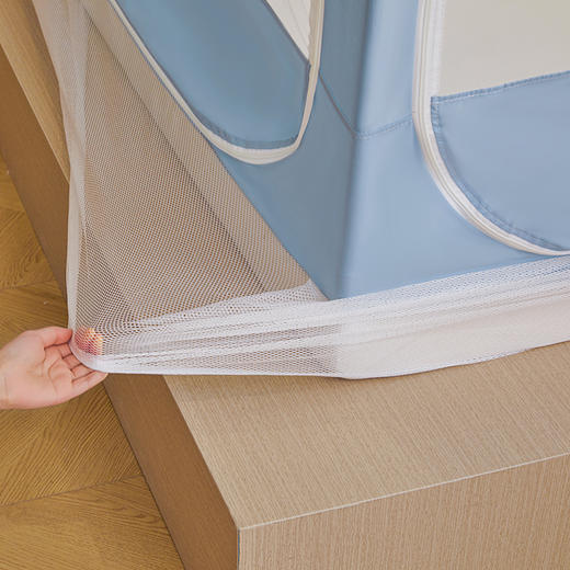 自然醒蚊帐家用卧室防摔儿童遮光蒙古包免安装纹账支架加厚2405HH 商品图14