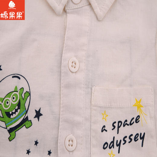 棉果果夏季男童天丝麻短袖衬衫M212153219280 商品图2