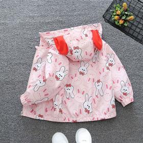 女童冲锋衣秋装2024新款儿童外套春秋款女宝宝上衣连帽洋气外衣