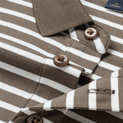 【桑蚕丝混纺】罗蒙春秋男士海魂衫商务polo衫男长袖百搭男士polo衫长袖T恤男 商品图8