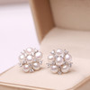 美裕  雪花925银淡水珍珠耳钉3-4mm 107850 商品缩略图4