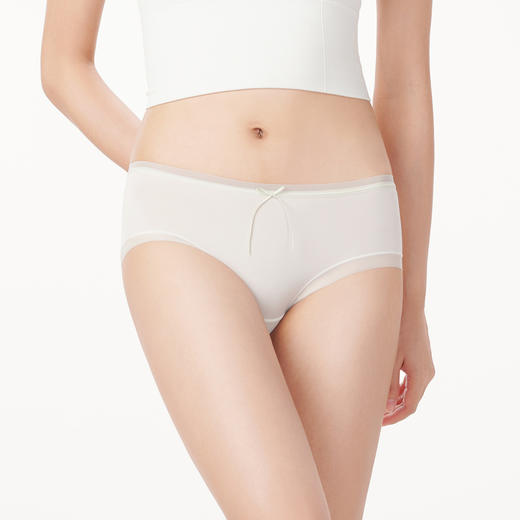 都市丽人基础系列薄透丝滑内裤女锦泳女士内裤速干低腰平角内裤LK45A2 商品图1